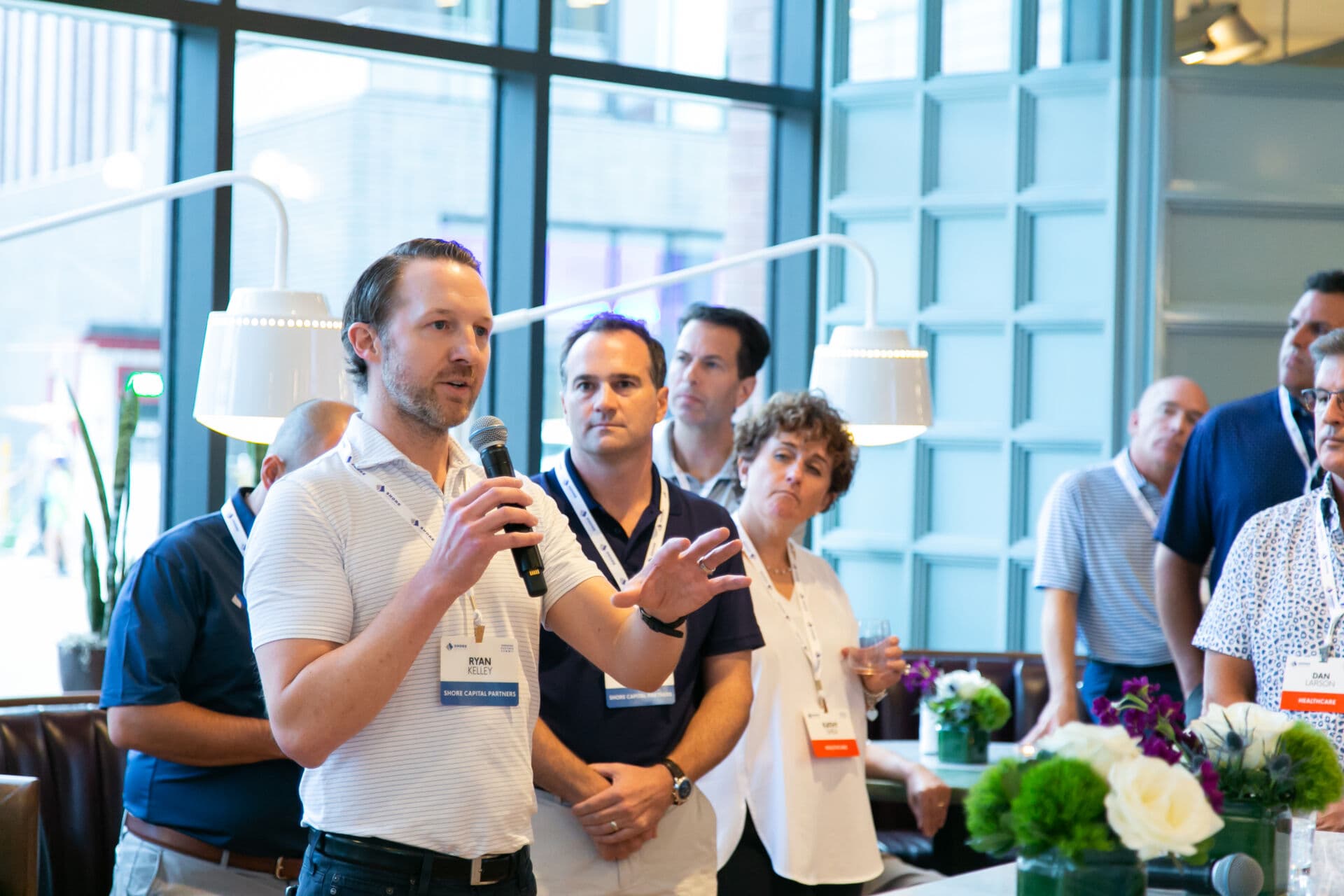 Ryan Kelley Speaks to Group at Shore Capital Partners Event